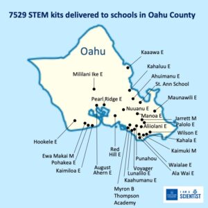 Oahu County STEM kits delivered 